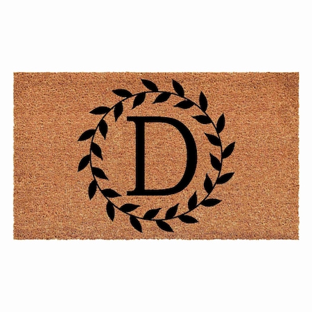 Calloway Mills Monogram Door Mat, Black, Natural, 24 in W x 48 in L 108202448D